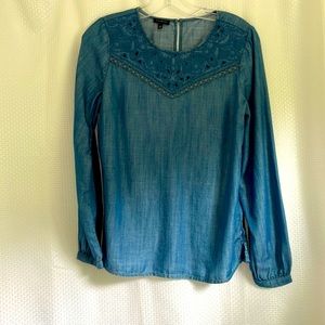 Talbots denim top